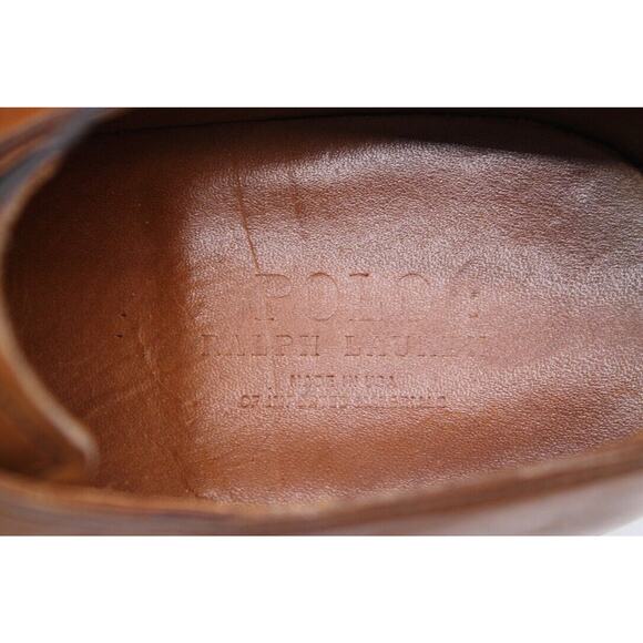 Polo Ralph Lauren Saddle Brown cap toe Broque oxford Shoes Made in USA US 9.5 D main image 10